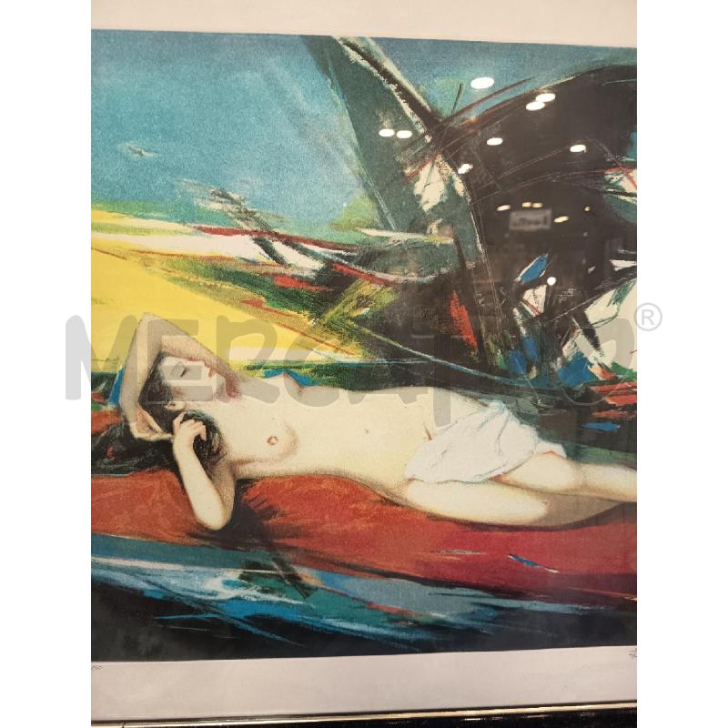 QUADRO LITO DONNA NUDA STESA | Mercatino dell'Usato Roma porta maggiore 1
