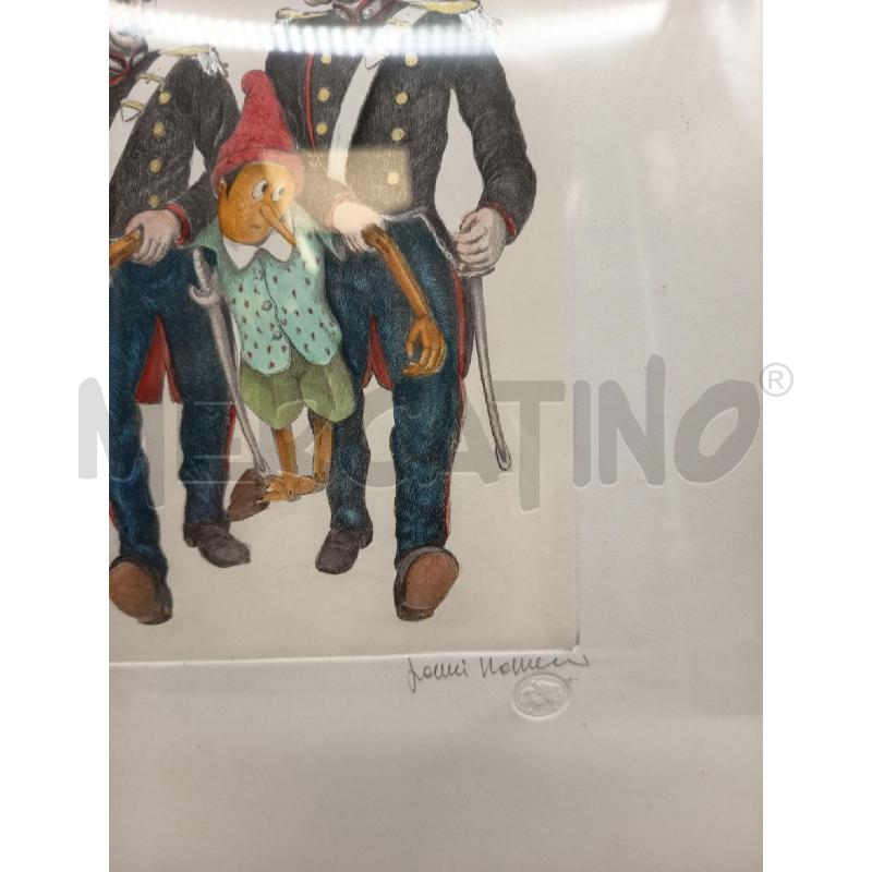 QUADRO LITO PINOCCHIO CON I CARABINIERI | Mercatino dell'Usato Roma porta maggiore 3