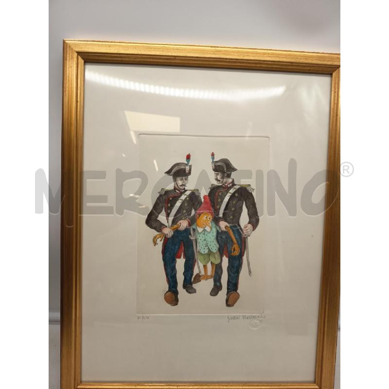 QUADRO LITO PINOCCHIO CON I CARABINIERI | Mercatino dell'Usato Roma porta maggiore 4