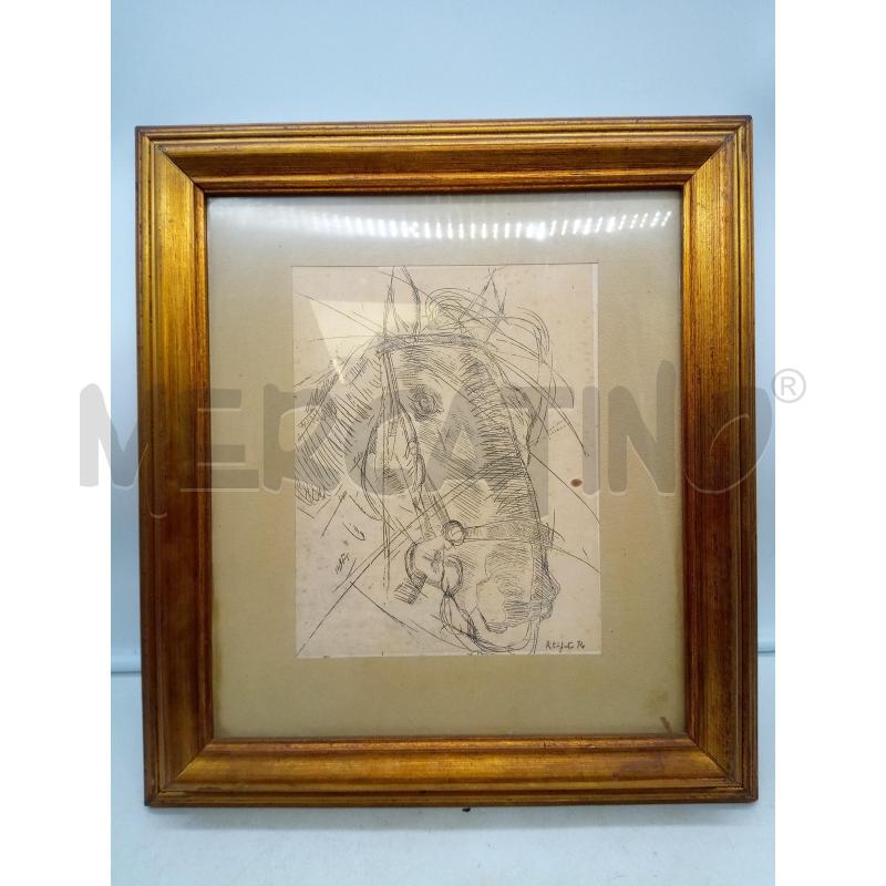 QUADRO LITO TESTA CAVALLO | Mercatino dell'Usato Roma porta maggiore 1