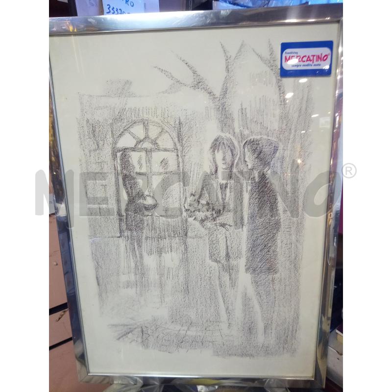 QUADRO LITO TRE PERSONAGGI IN STRADA | Mercatino dell'Usato Roma porta maggiore 1
