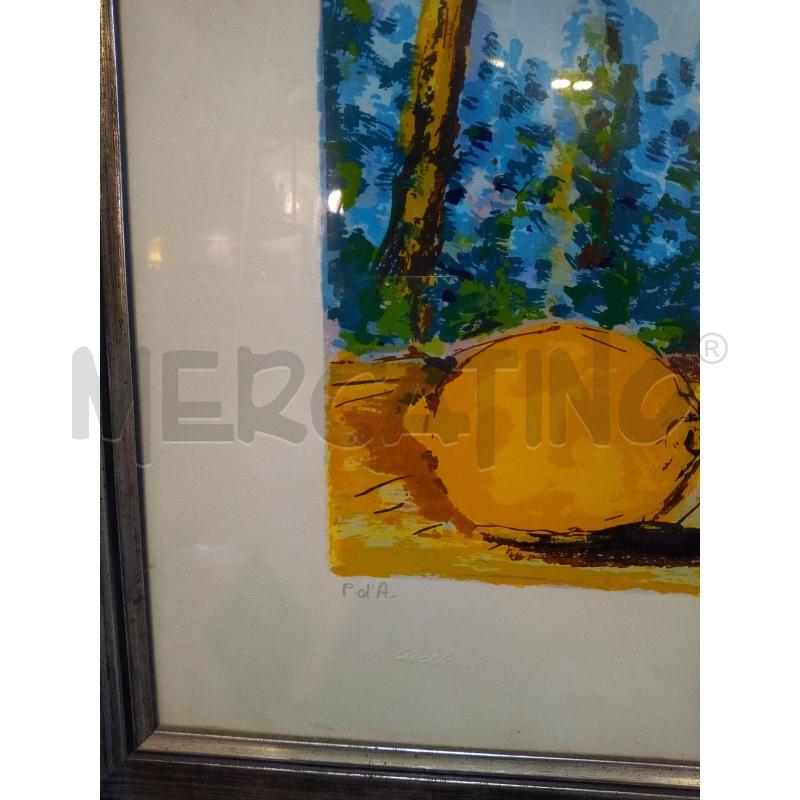 QUADRO LITO VASO FIORITO SFONDO MARE | Mercatino dell'Usato Roma porta maggiore 4