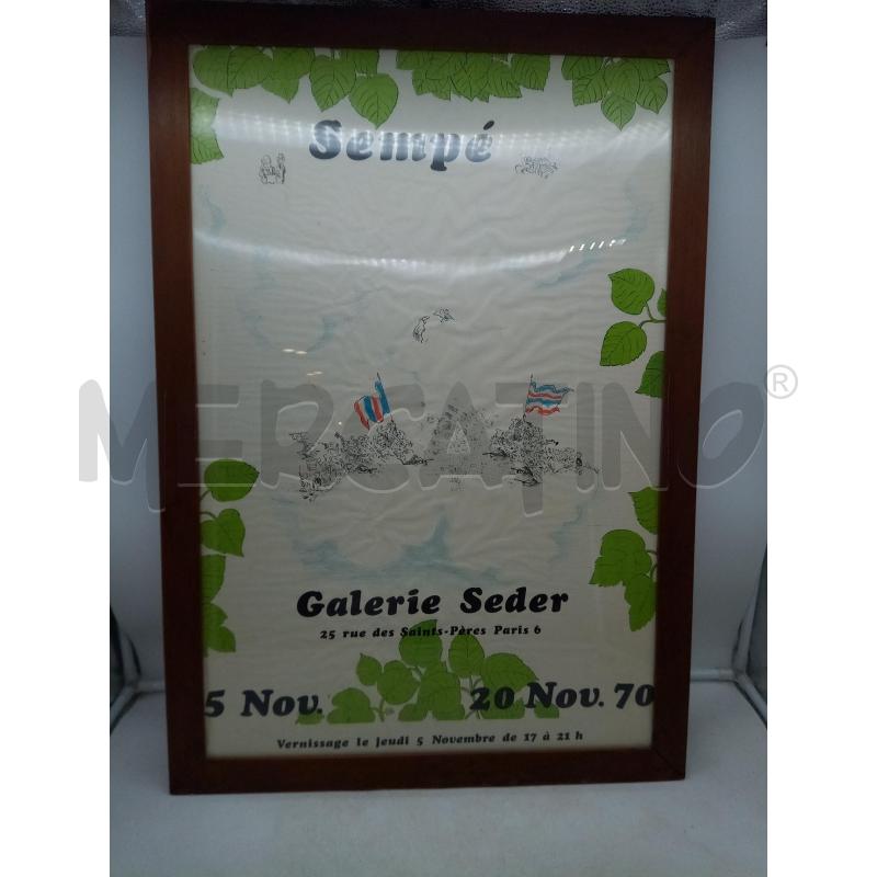 QUADRO LOCANDINA ANNI 70 SEMPÈ | Mercatino dell'Usato Roma porta maggiore 1