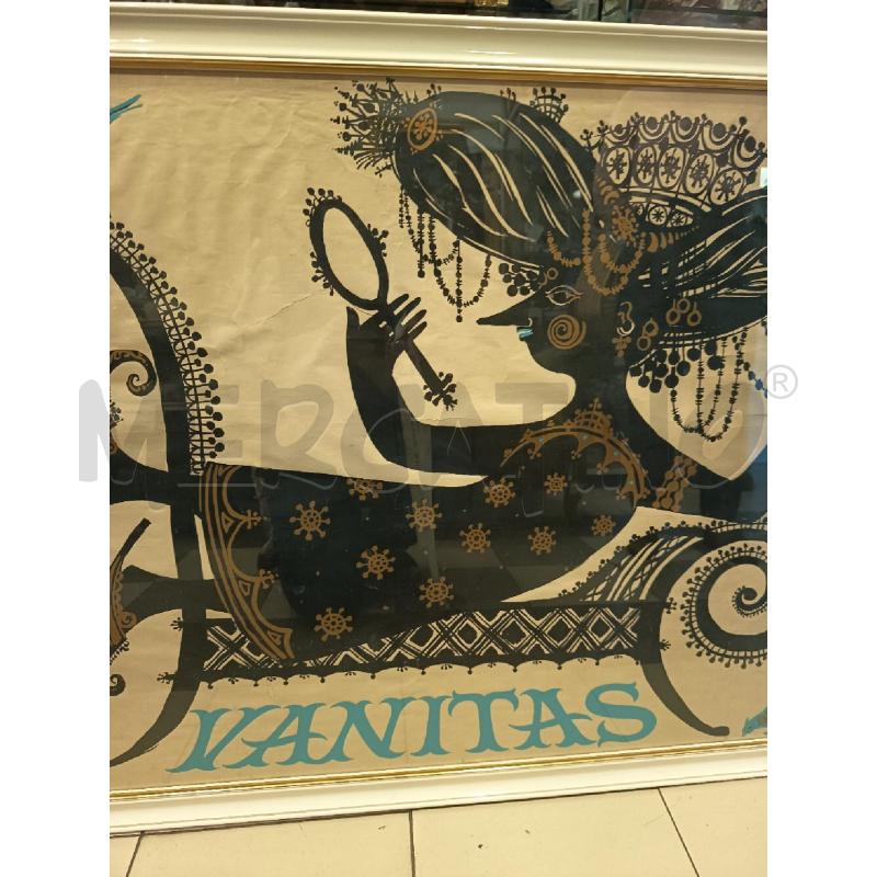 QUADRO MANIFESTO A COLORI VANITAS  | Mercatino dell'Usato Roma porta maggiore 1
