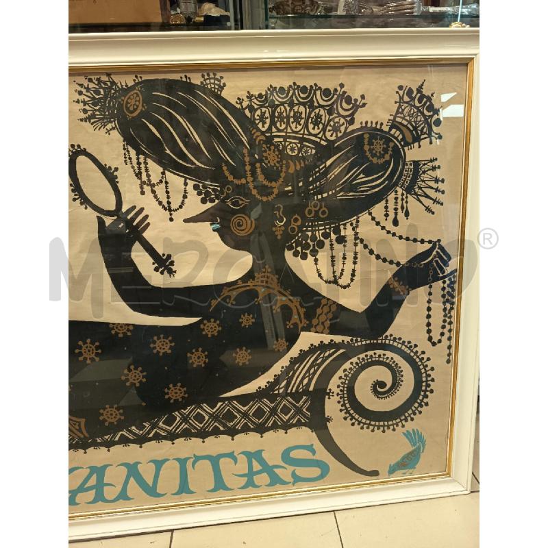 QUADRO MANIFESTO A COLORI VANITAS  | Mercatino dell'Usato Roma porta maggiore 2