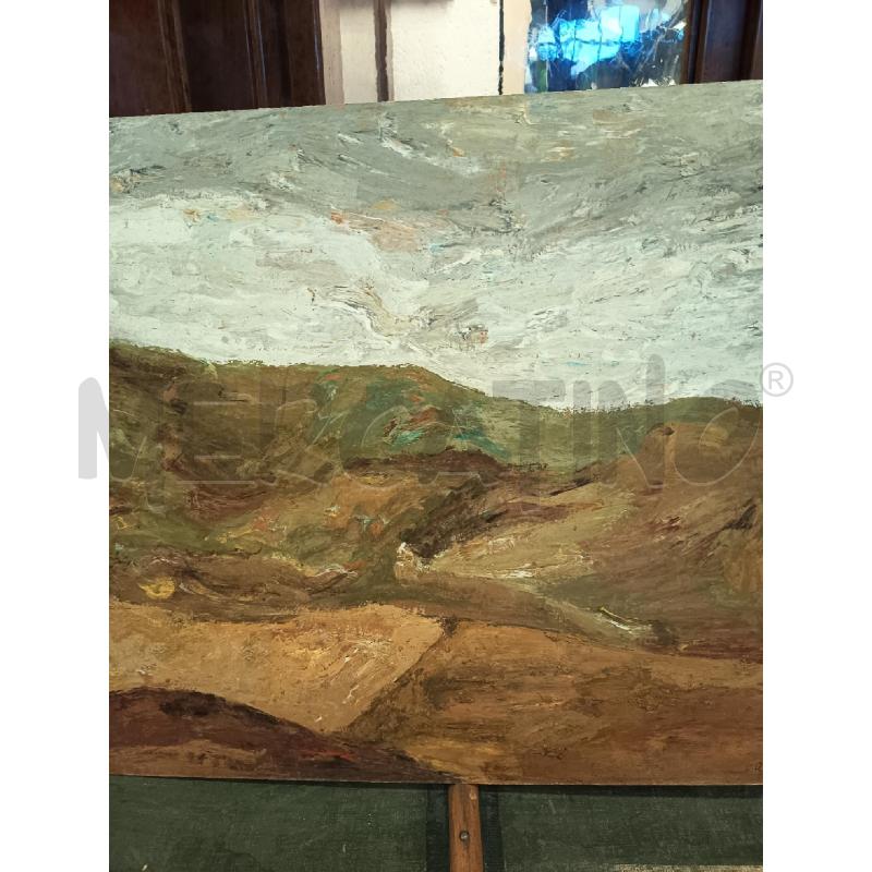 QUADRO MATERICO PAESAGGIO COLLINE | Mercatino dell'Usato Roma porta maggiore 1