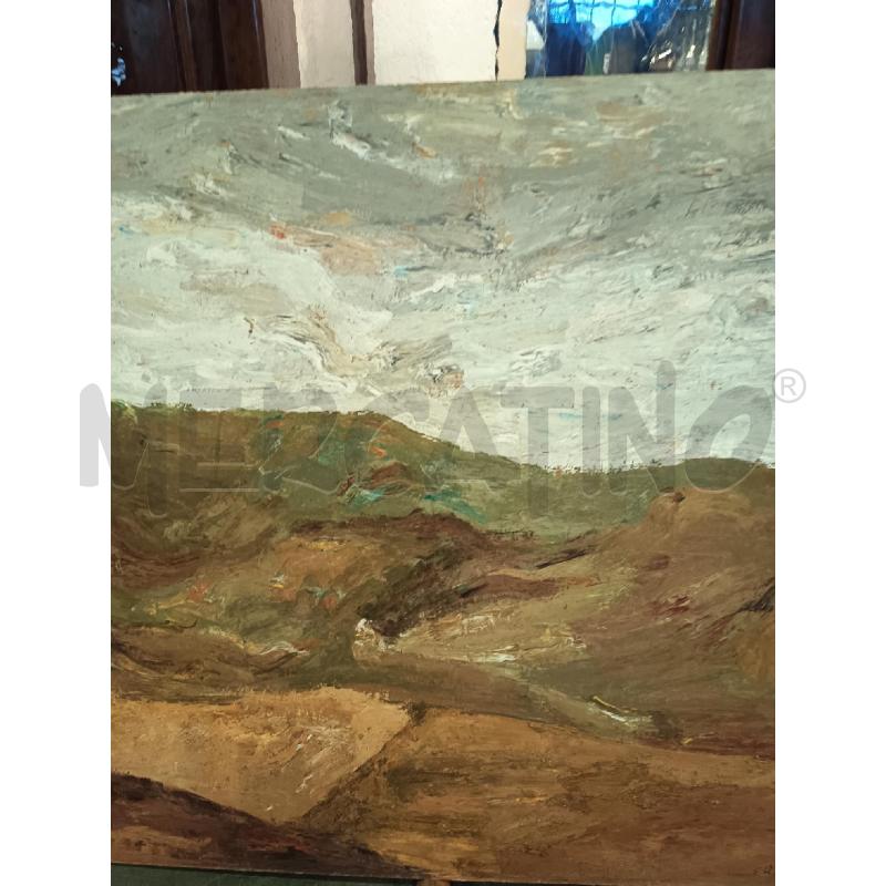 QUADRO MATERICO PAESAGGIO COLLINE | Mercatino dell'Usato Roma porta maggiore 2
