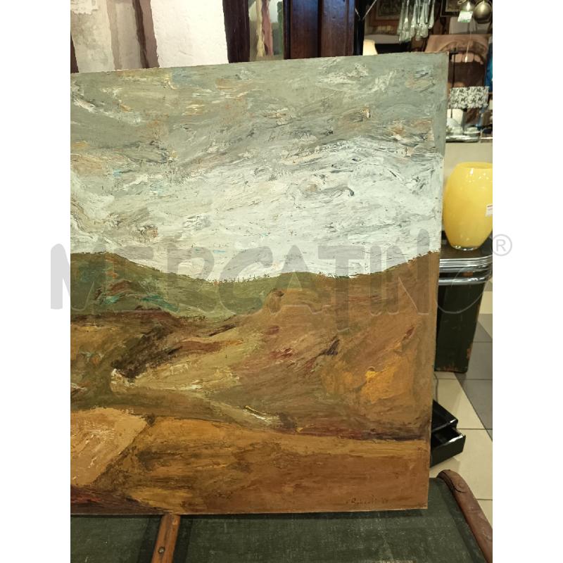 QUADRO MATERICO PAESAGGIO COLLINE | Mercatino dell'Usato Roma porta maggiore 3