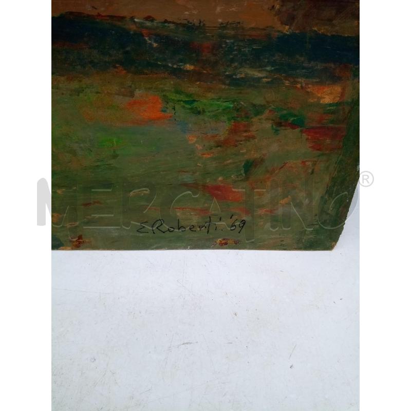 QUADRO MATERICO PALAZZI CIELO NUVOLOSO | Mercatino dell'Usato Roma porta maggiore 3