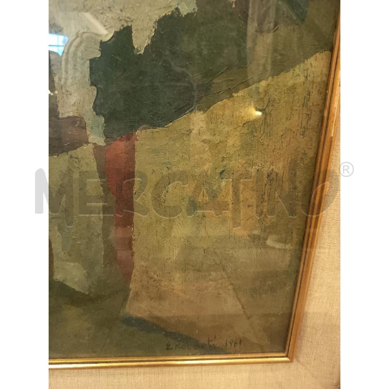 QUADRO MATERICO STRADA CON CHIESA | Mercatino dell'Usato Roma porta maggiore 2