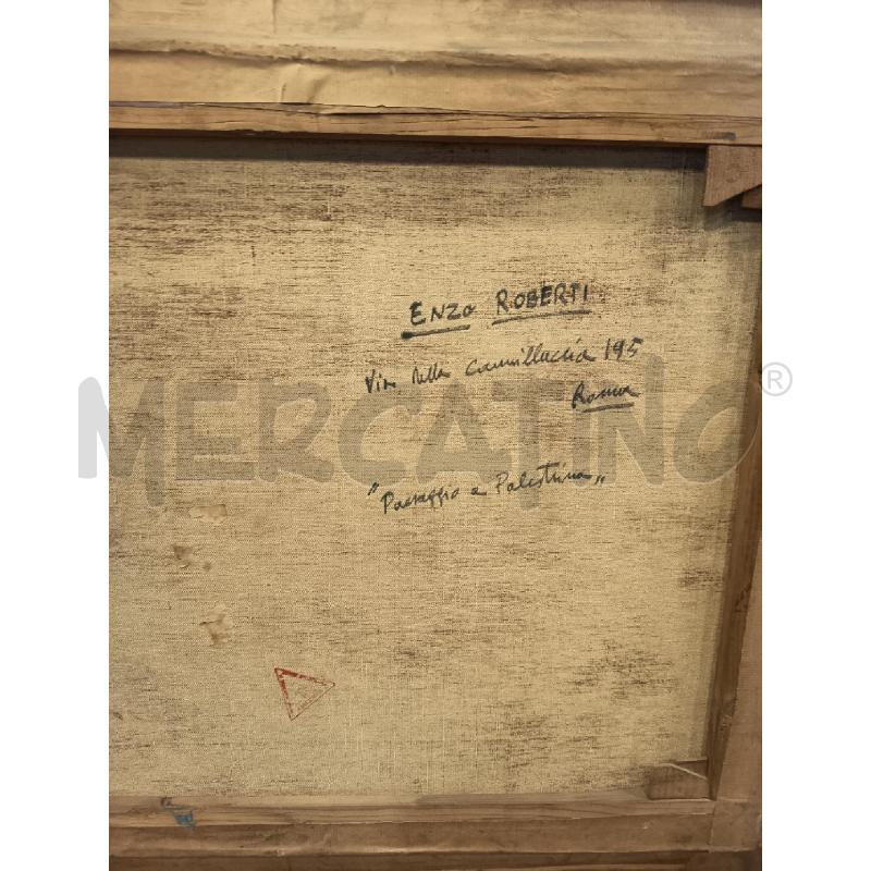 QUADRO MATERICO STRADA CON CHIESA | Mercatino dell'Usato Roma porta maggiore 5