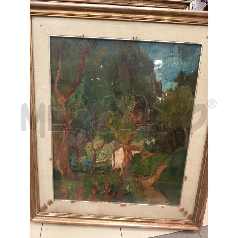 QUADRO MATERICO STRADA NEL BOSCO | Mercatino dell'Usato Roma porta maggiore 1
