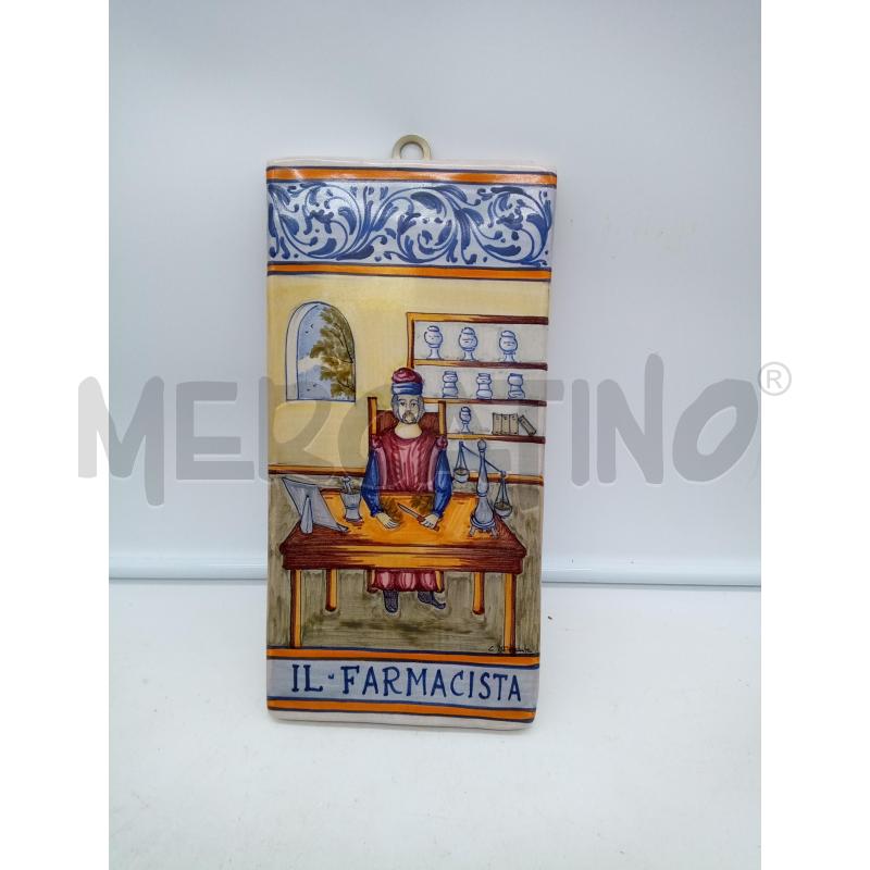 QUADRO MATTONELLA CERAMICA CASTELLI IL FARMACISTA  | Mercatino dell'Usato Roma porta maggiore 3