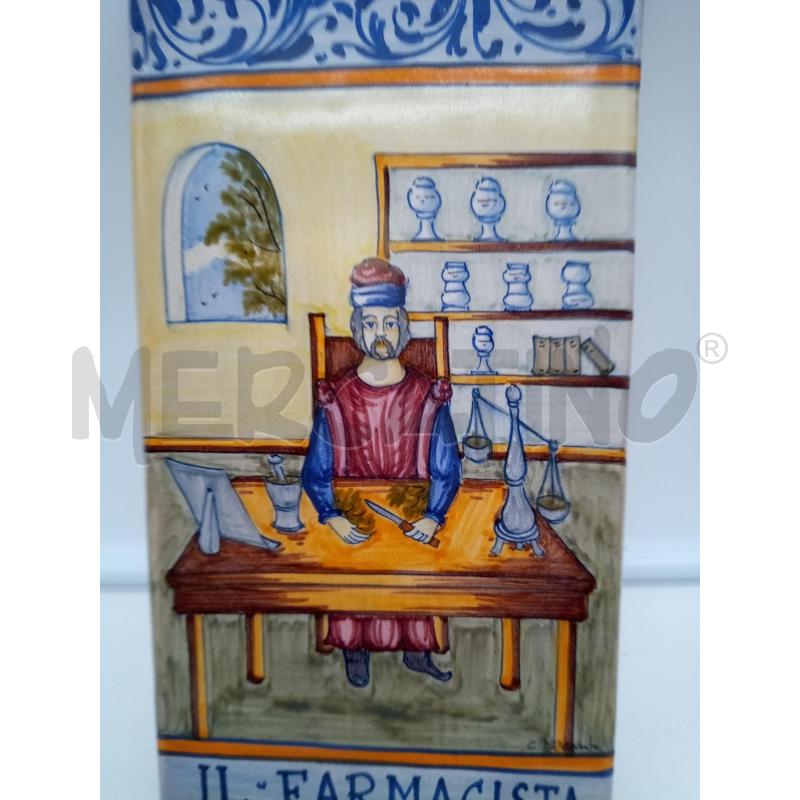 QUADRO MATTONELLA CERAMICA CASTELLI IL FARMACISTA  | Mercatino dell'Usato Roma porta maggiore 5