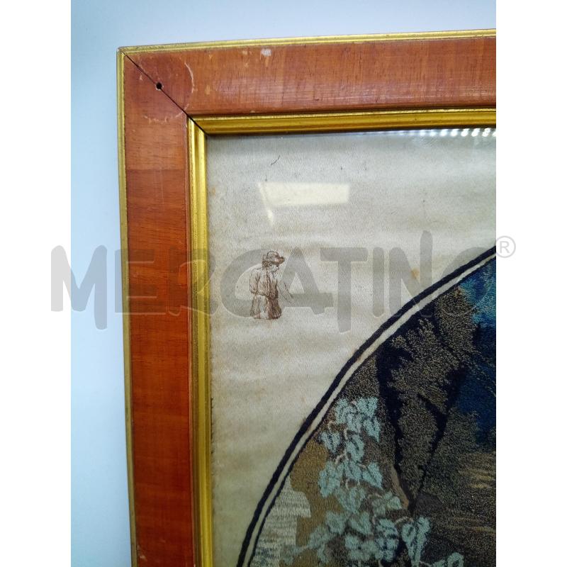 QUADRO MICROPUNTO PASTORELLA CON PECORE EPOCA | Mercatino dell'Usato Roma porta maggiore 4