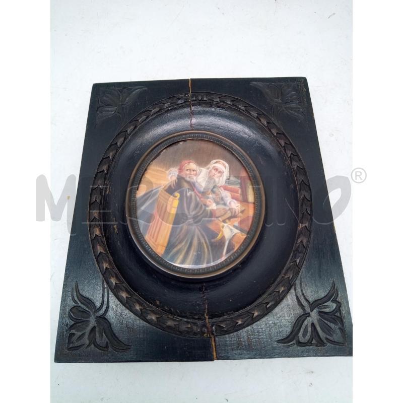 QUADRO MINIATURA FIGURE IN STUDIO CORNICE IMPERO  | Mercatino dell'Usato Roma porta maggiore 1