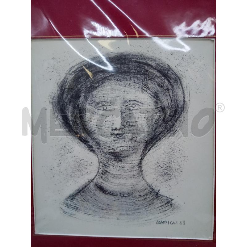 QUADRO MULTIPLO VOLTO DONNA B/N | Mercatino dell'Usato Roma porta maggiore 2