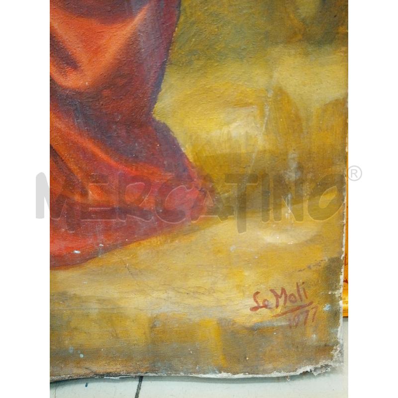 QUADRO OLIOSU TELA CROCIFISSIONE  | Mercatino dell'Usato Roma porta maggiore 4