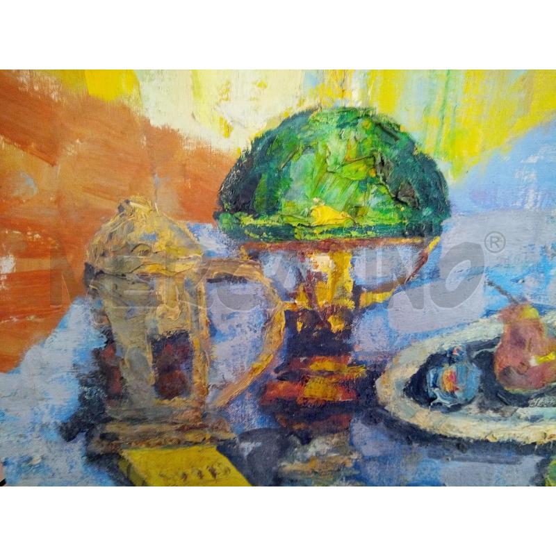 QUADRO OLIO MATERICO NAT MORTA FRUTTA LAMPADA | Mercatino dell'Usato Roma porta maggiore 3
