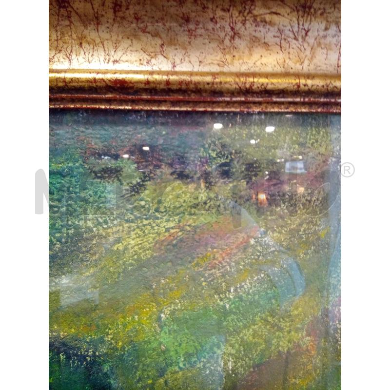 QUADRO OLIO MATERICO UOMO BAFFUTO CON CAPPELLO | Mercatino dell'Usato Roma porta maggiore 2