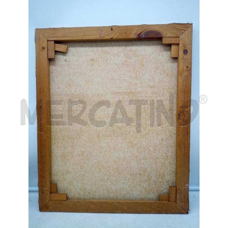 QUADRO OLIO MATERICO UOMO TONI ARANCIO VERDE | Mercatino dell'Usato Roma porta maggiore 5
