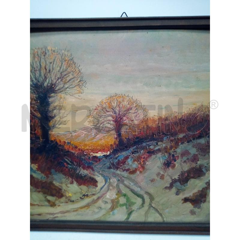 QUADRO OLIO PRIMA NEVE PRESSO RIVOLI  | Mercatino dell'Usato Roma porta maggiore 2