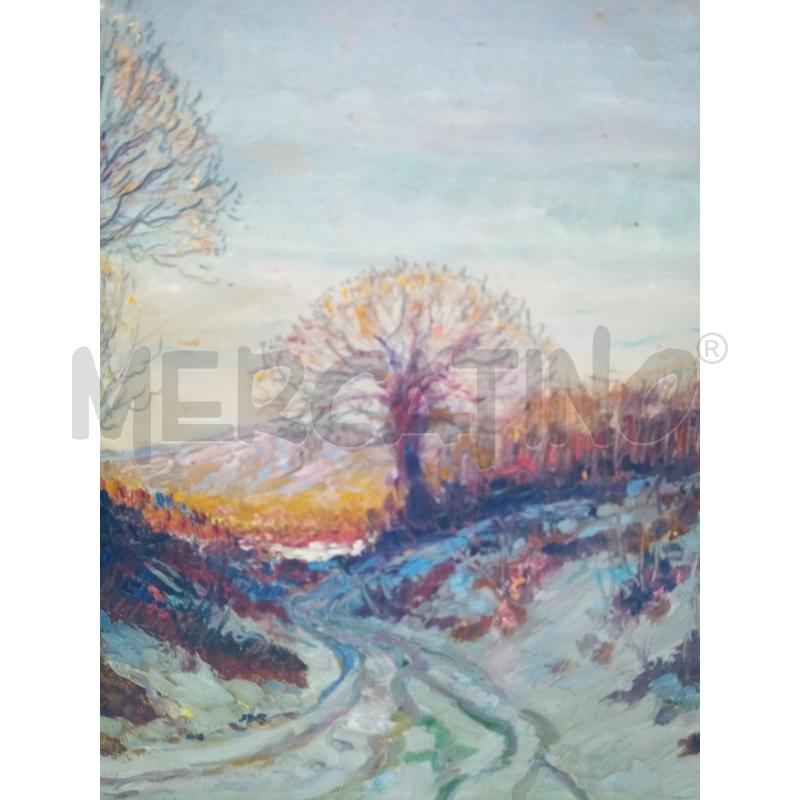 QUADRO OLIO PRIMA NEVE PRESSO RIVOLI  | Mercatino dell'Usato Roma porta maggiore 4