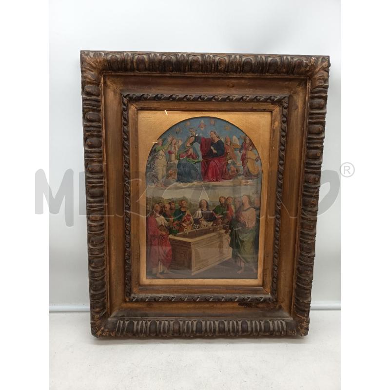 QUADRO OLIO SU CARTA BOZZETTO INCORONAZIONE DELLA VERGINE  | Mercatino dell'Usato Roma porta maggiore 1