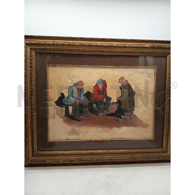 QUADRO OLIO SU COMPENSATO VECCHIMNI  | Mercatino dell'Usato Roma porta maggiore 1