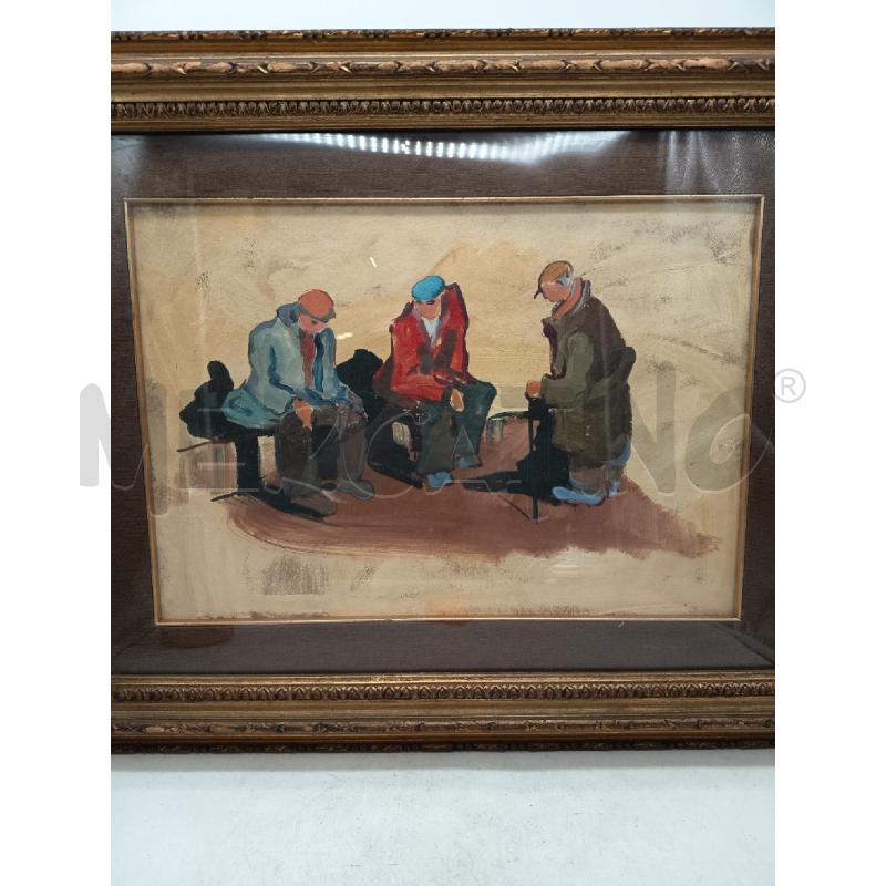 QUADRO OLIO SU COMPENSATO VECCHIMNI  | Mercatino dell'Usato Roma porta maggiore 2