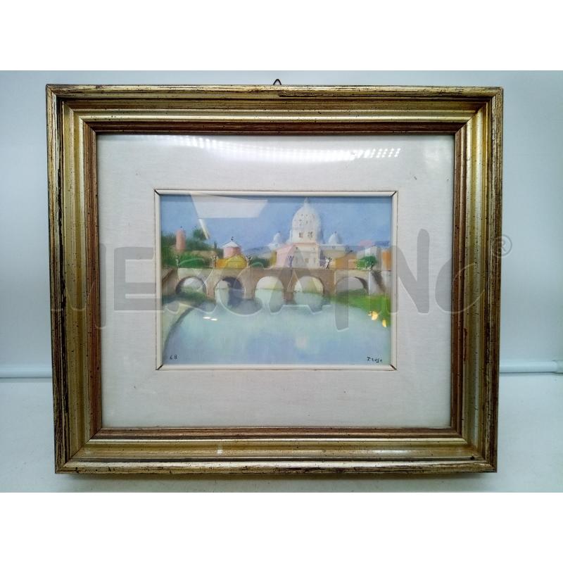 QUADRO OLIO SU MASONITE SCORCIO ROMANO  | Mercatino dell'Usato Roma porta maggiore 1