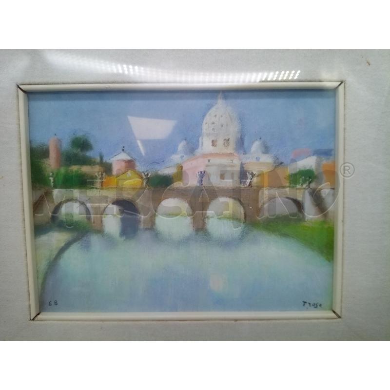 QUADRO OLIO SU MASONITE SCORCIO ROMANO  | Mercatino dell'Usato Roma porta maggiore 2