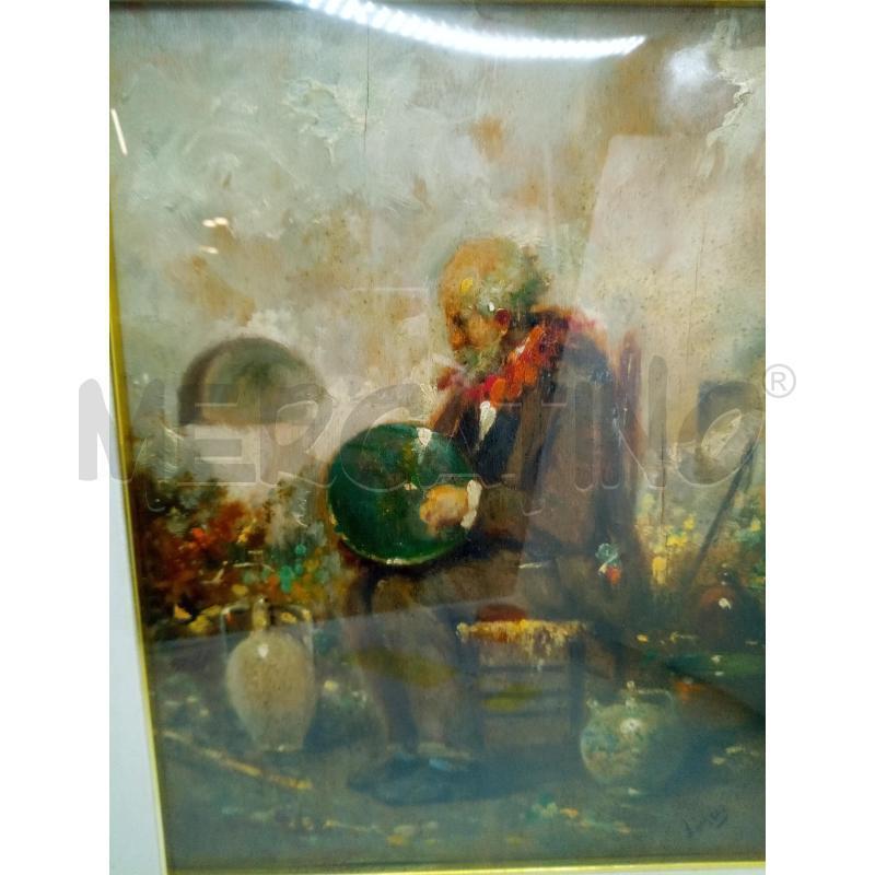 QUADRO OLIO SU PANNELLO MULTISTRATO VECCHIETTO CERAMISTA  | Mercatino dell'Usato Roma porta maggiore 2