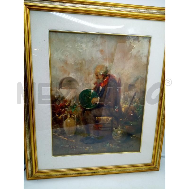QUADRO OLIO SU PANNELLO MULTISTRATO VECCHIETTO CERAMISTA  | Mercatino dell'Usato Roma porta maggiore 4