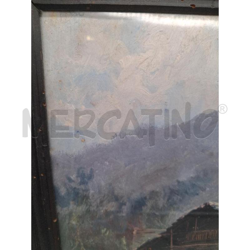 QUADRO OLIO SU TAVOLA ANNI 30 ANZIANA NELLA CAMPAGNA | Mercatino dell'Usato Roma porta maggiore 3