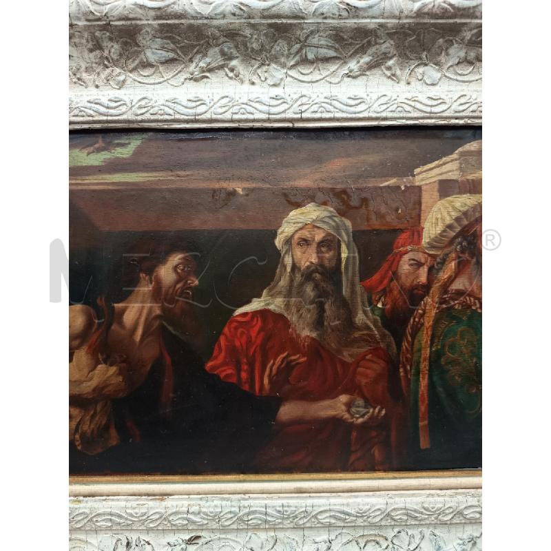 QUADRO OLIO SU TAVOLA GIUDA E GIUDICI | Mercatino dell'Usato Roma porta maggiore 2