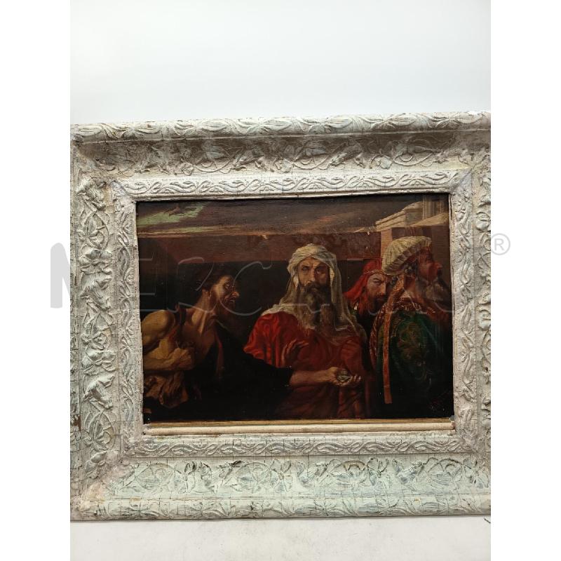 QUADRO OLIO SU TAVOLA GIUDA E GIUDICI | Mercatino dell'Usato Roma porta maggiore 4
