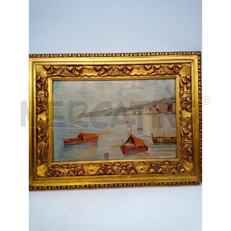 QUADRO OLIO SU TAVOLA MARINA  | Mercatino dell'Usato Roma porta maggiore 2