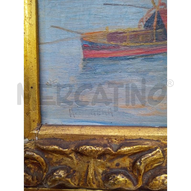QUADRO OLIO SU TAVOLA MARINA  | Mercatino dell'Usato Roma porta maggiore 4