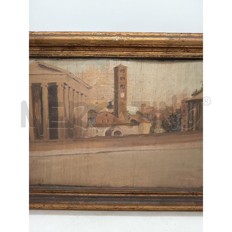 QUADRO OLIO SU TAVOLA SANTA MAIA IN COSMEDIN | Mercatino dell'Usato Roma porta maggiore 2
