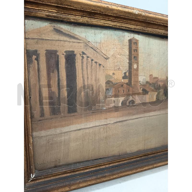 QUADRO OLIO SU TAVOLA SANTA MAIA IN COSMEDIN | Mercatino dell'Usato Roma porta maggiore 3