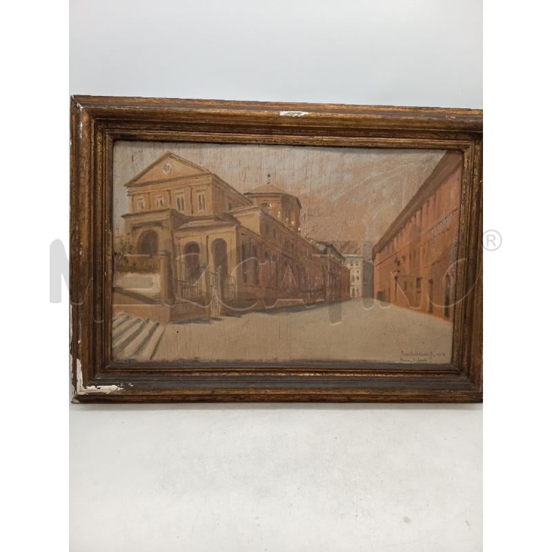 QUADRO OLIO SU TAVOLA SANTO SPIRITO ROMA  | Mercatino dell'Usato Roma porta maggiore 1