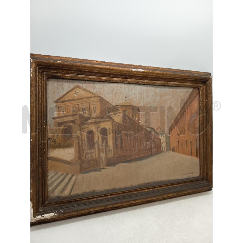 QUADRO OLIO SU TAVOLA SANTO SPIRITO ROMA  | Mercatino dell'Usato Roma porta maggiore 4
