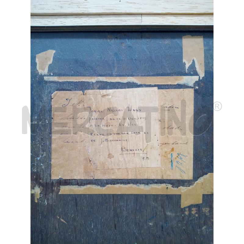 QUADRO OLIO SU TAVOLA SCENA DI CACCIA | Mercatino dell'Usato Roma porta maggiore 5