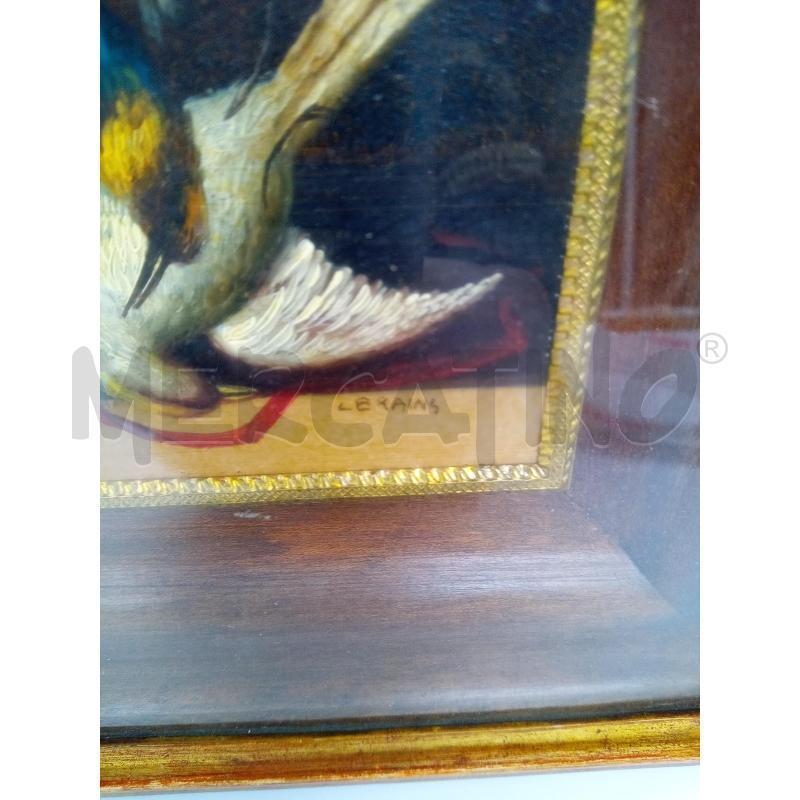 QUADRO OLIO SU TAVOLA UCCELLI DIPINTI | Mercatino dell'Usato Roma porta maggiore 3