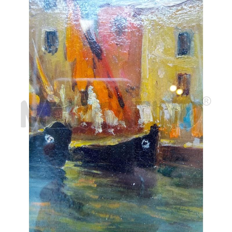 QUADRO OLIO SU TAVOLETTA SCORCO VENEZIANO  | Mercatino dell'Usato Roma porta maggiore 3