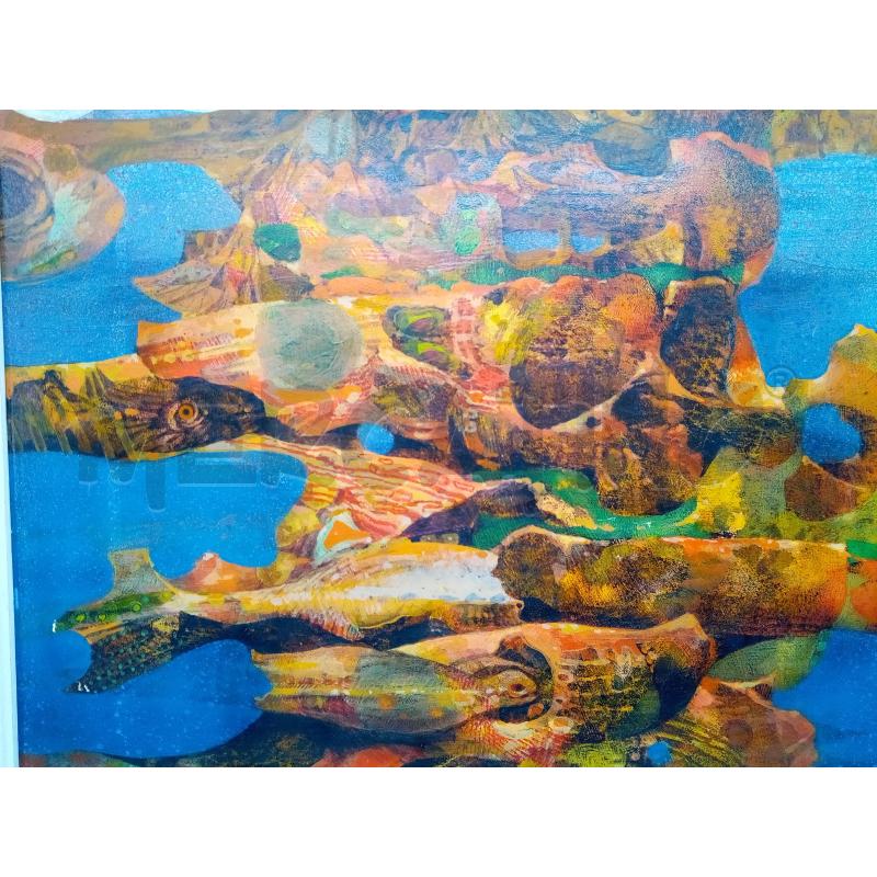QUADRO OLIO SU TAV ASTRATTO PROMONTORI | Mercatino dell'Usato Roma porta maggiore 2