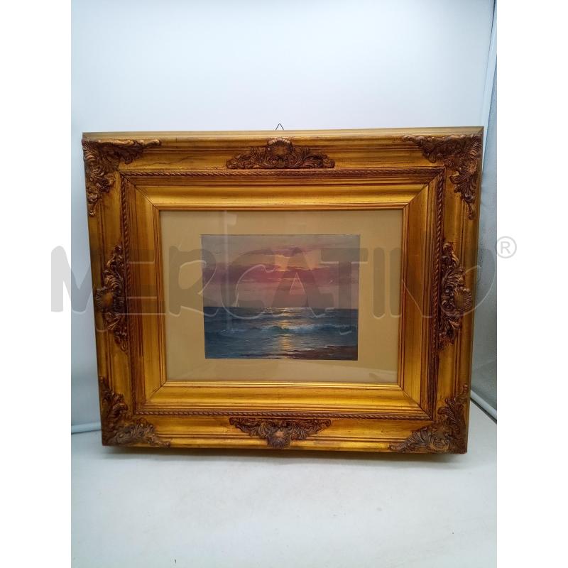 QUADRO OLIO SU TAV BARCHETTE AL TRAMONTO | Mercatino dell'Usato Roma porta maggiore 1