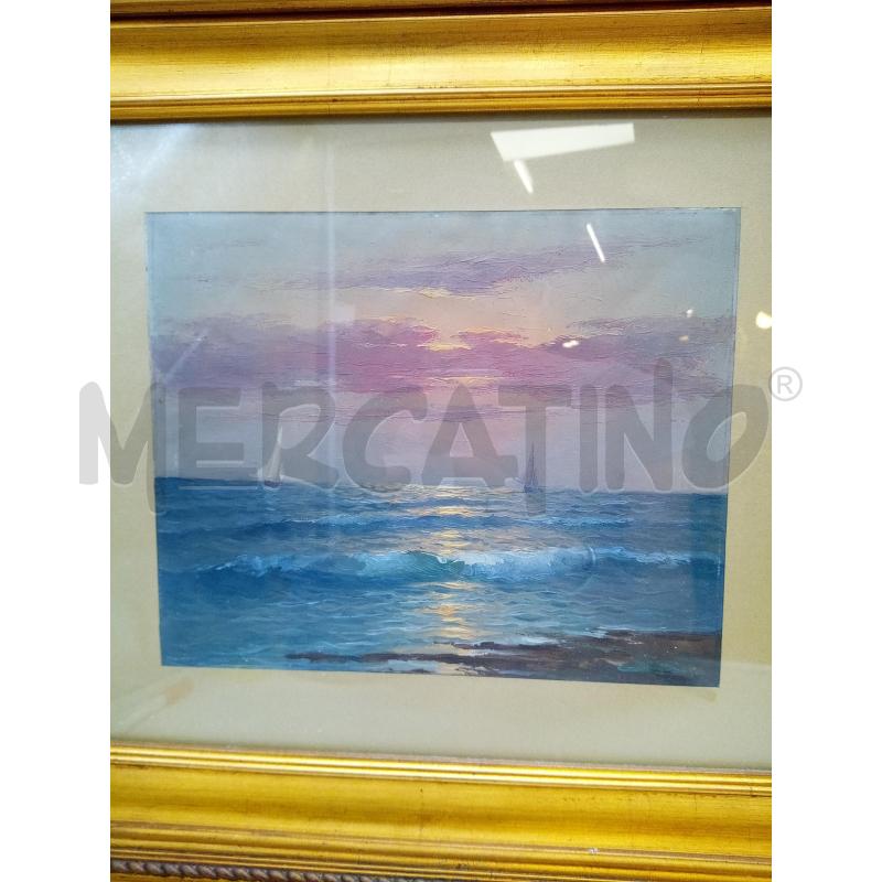 QUADRO OLIO SU TAV BARCHETTE AL TRAMONTO | Mercatino dell'Usato Roma porta maggiore 2