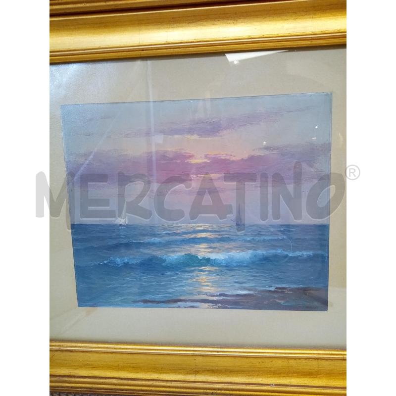 QUADRO OLIO SU TAV BARCHETTE AL TRAMONTO | Mercatino dell'Usato Roma porta maggiore 3